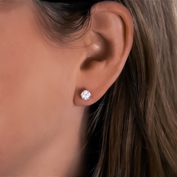 🔵𝟲𝟱%𝗢𝗙𝗙 𝗯𝘂𝗻𝗱𝗹𝗲𝘀 𝟯+🔵 NEW 925 CZ Filigree Round Studs - Picture 4 of 13